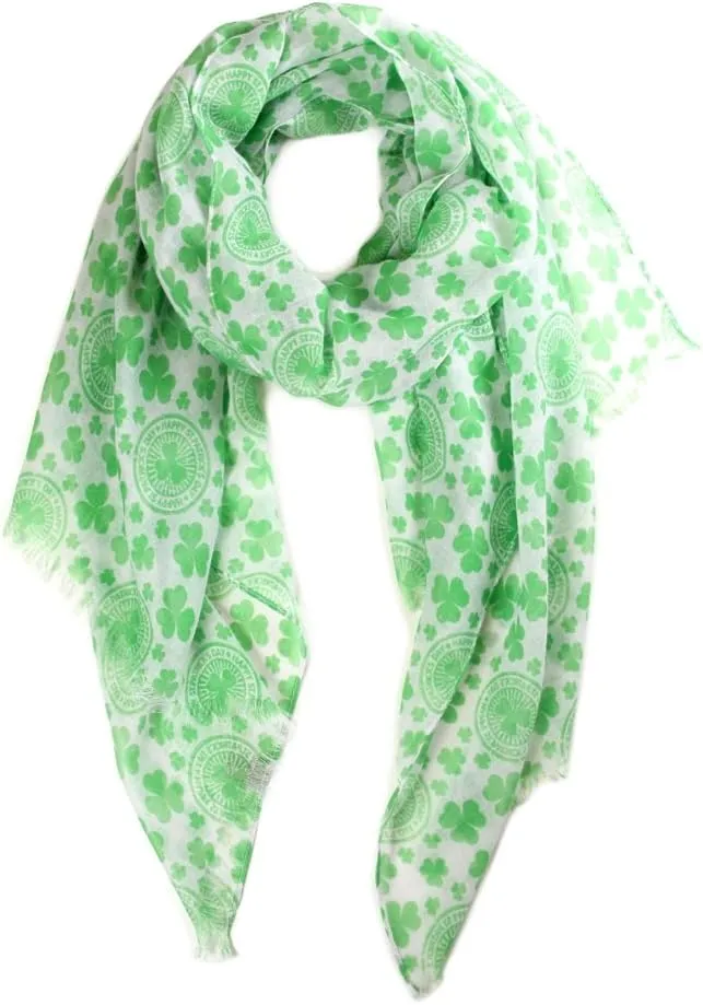Women St Patrick's Day Print Light Weight Long Scarf