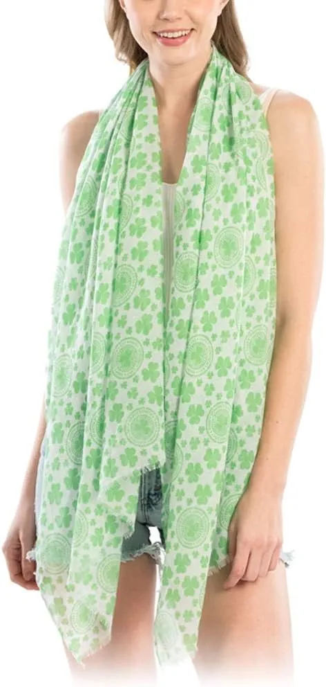 Women St Patrick's Day Print Light Weight Long Scarf