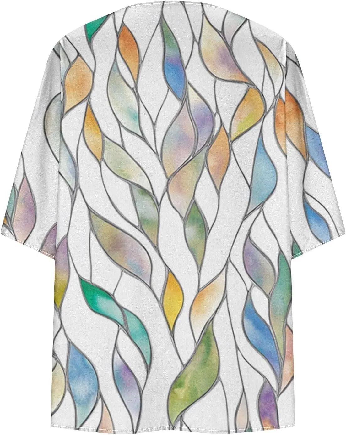 Women's Beach Cover Up Chiffon Kimono Cardigan Flroal Bathing Suit Cover Up Shirt Blouse for Summer Swimwear Coverups