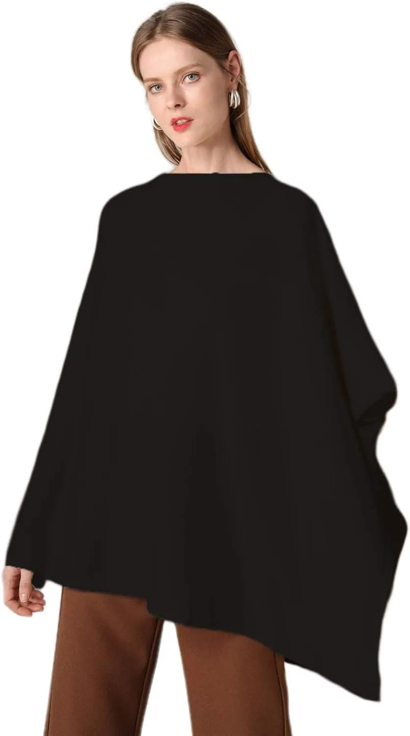 Women's Knitted Scarf Poncho Sweater with Buttons Winter Warm Open Front Poncho light weight sweater wrap poncho cape