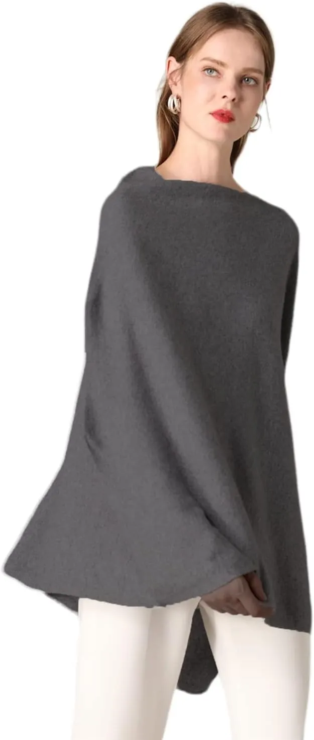 Women's Knitted Scarf Poncho Sweater with Buttons Winter Warm Open Front Poncho light weight sweater wrap poncho cape
