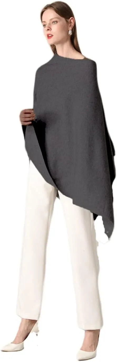 Women's Knitted Scarf Poncho Sweater with Buttons Winter Warm Open Front Poncho light weight sweater wrap poncho cape