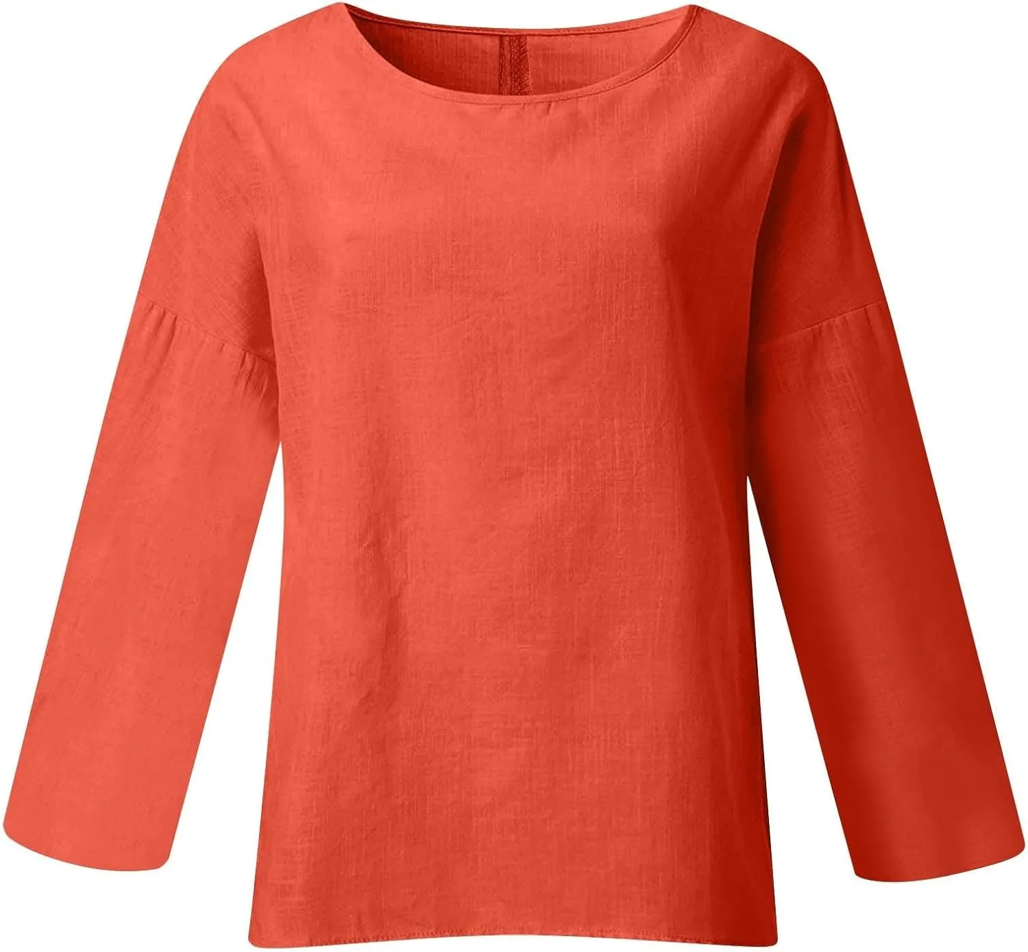 Women's Linen Short Sleeve Top - Breathable Summer Shirt for Women, Soft & Lightweight, Versatile Casual Beach Tee