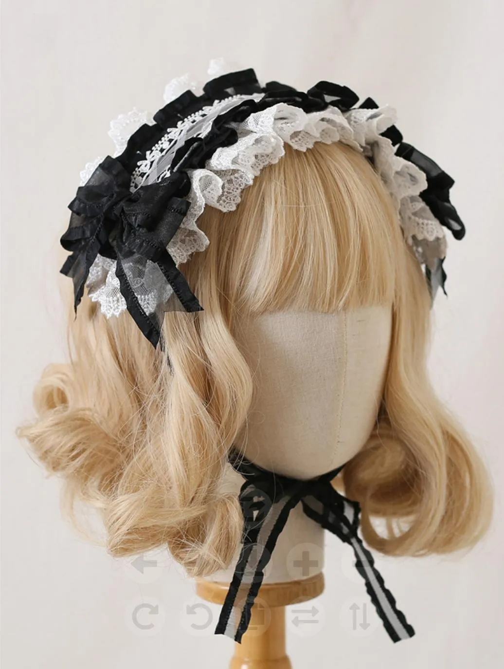 Xiaogui~Mood Limited~Elegant Lolita Headdress Bow Lace KC
