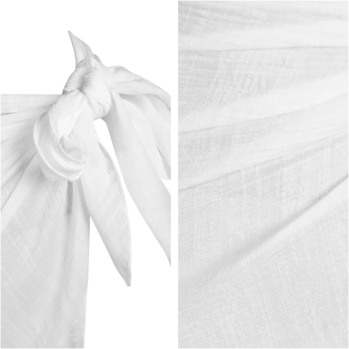 ZAFUL Women's Sarong Coverups Beach Wrap Sheer Bikini Wraps Chiffon Cover Ups for Swimwear